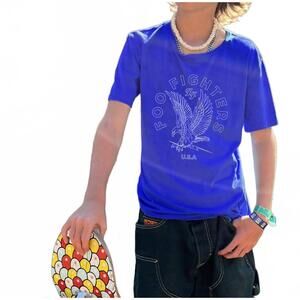 NEW ROWDY SPROUT boys' foo fighters organic tee in blue